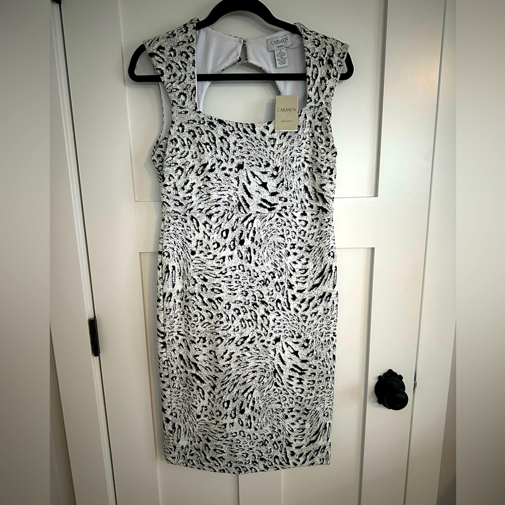 Animal Print Work Dress